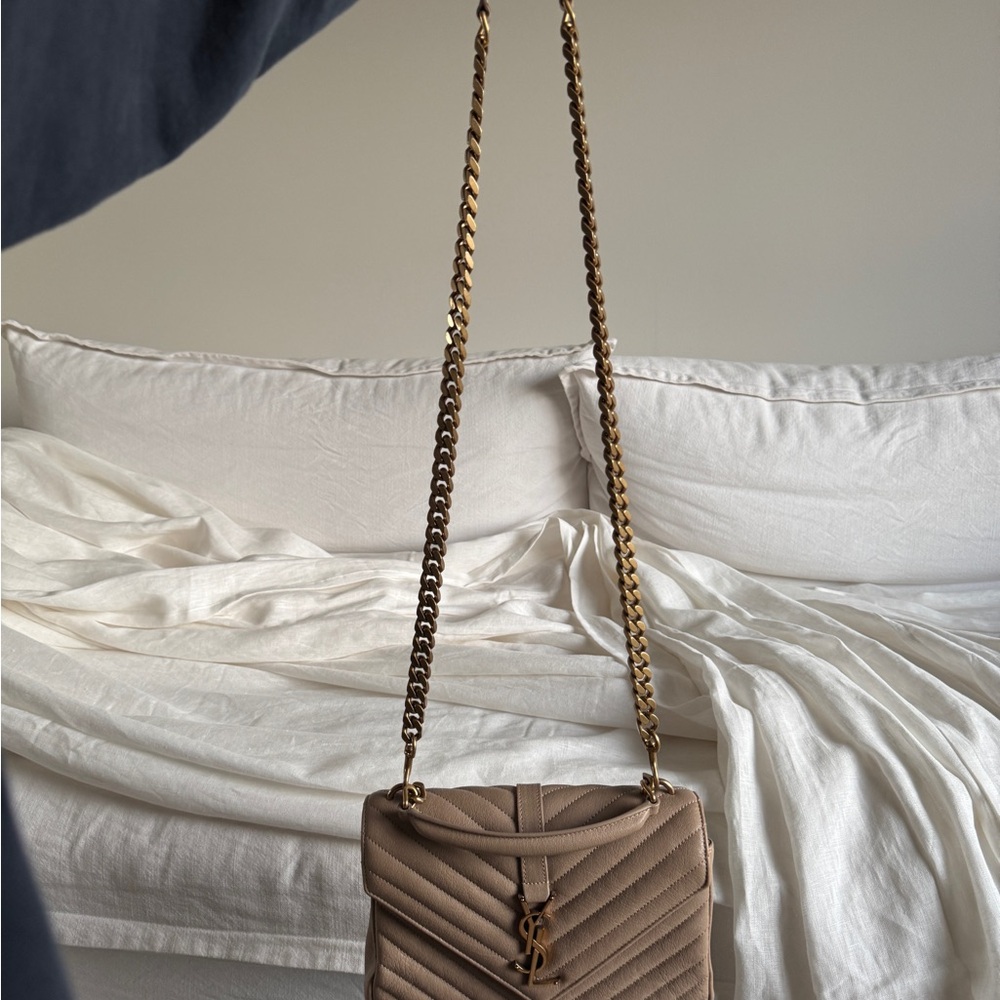 YSL Medium College Bag - Rare Taupe Color - Picture 6 of 16